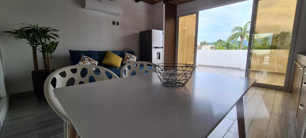 Moderno Depa Con Terraza Y Vista Extraordinaria Apartman Manzanillo Kültér fotó