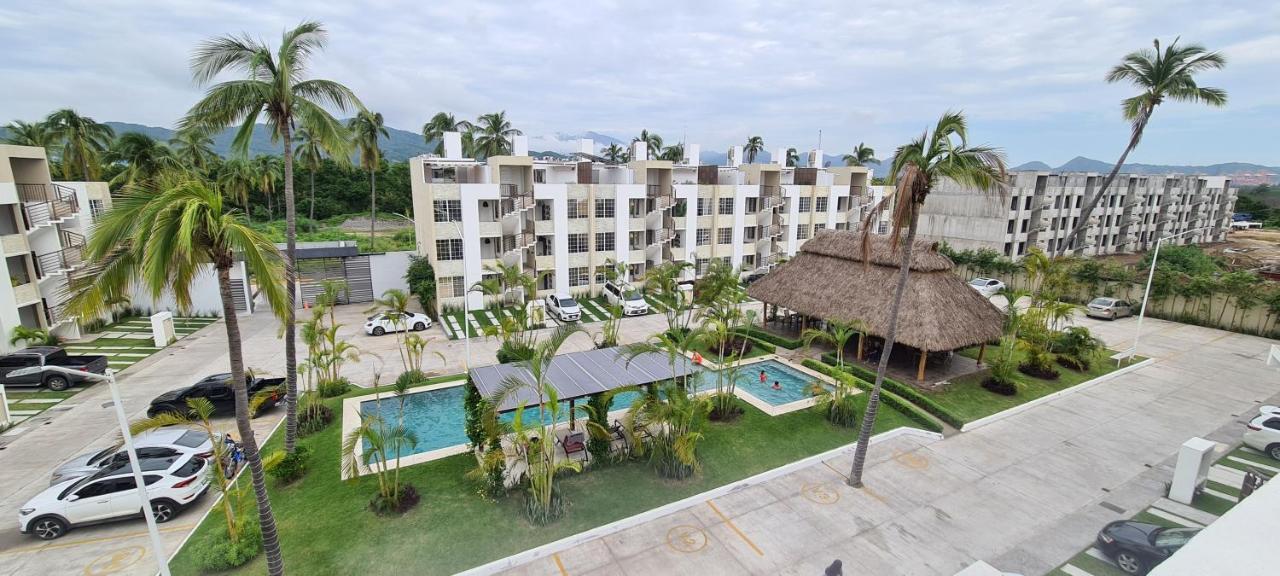 Moderno Depa Con Terraza Y Vista Extraordinaria Apartman Manzanillo Kültér fotó